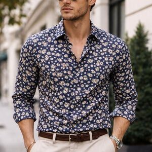Eton Navy Floral Men's Shirt